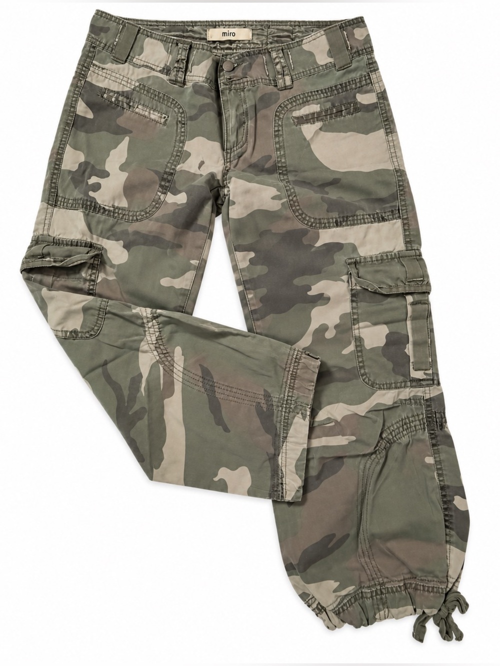 Entro Camo Cargo Pants Women’s Large Green Camouflage Utility Y2K